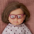 Panenka s Downovým syndromem a brýlemi 38cm Miniland